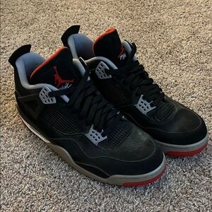 Jordan Black and Red Athletic Shoes with Low-Top Design